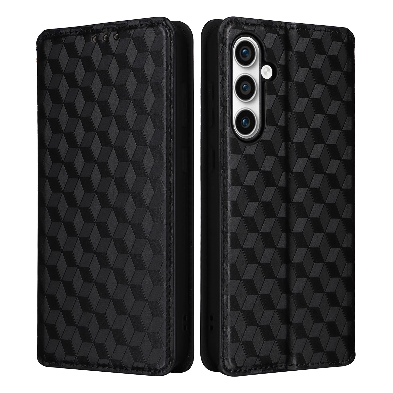 For Samsung Galaxy S23 FE PU Leather Wallet Phone Case Rhombus Imprinted Stand Flip Phone Cover For Samsung Galaxy S23 FE PU Leather Wallet Phone Case Rhombus Imprinted Stand Flip Phone Cover